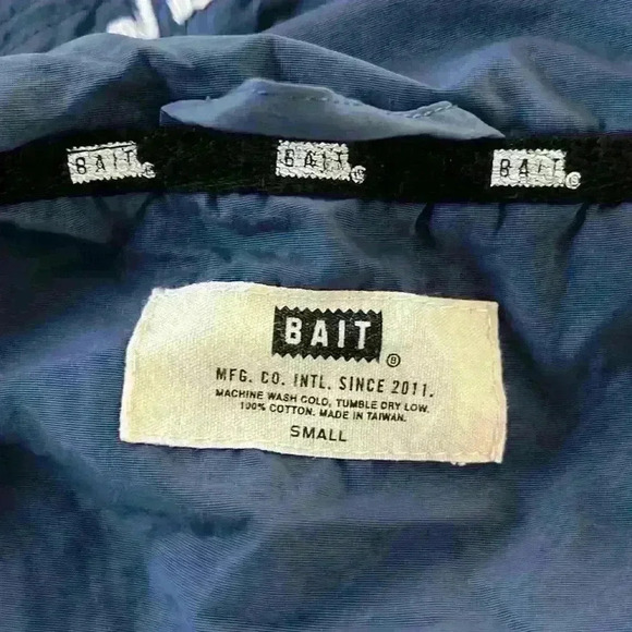 Bait Mountain Parka Windbreaker Jacket Blue Hooded Bill Gorpcore Streetwear Men - Picture 10 of 16